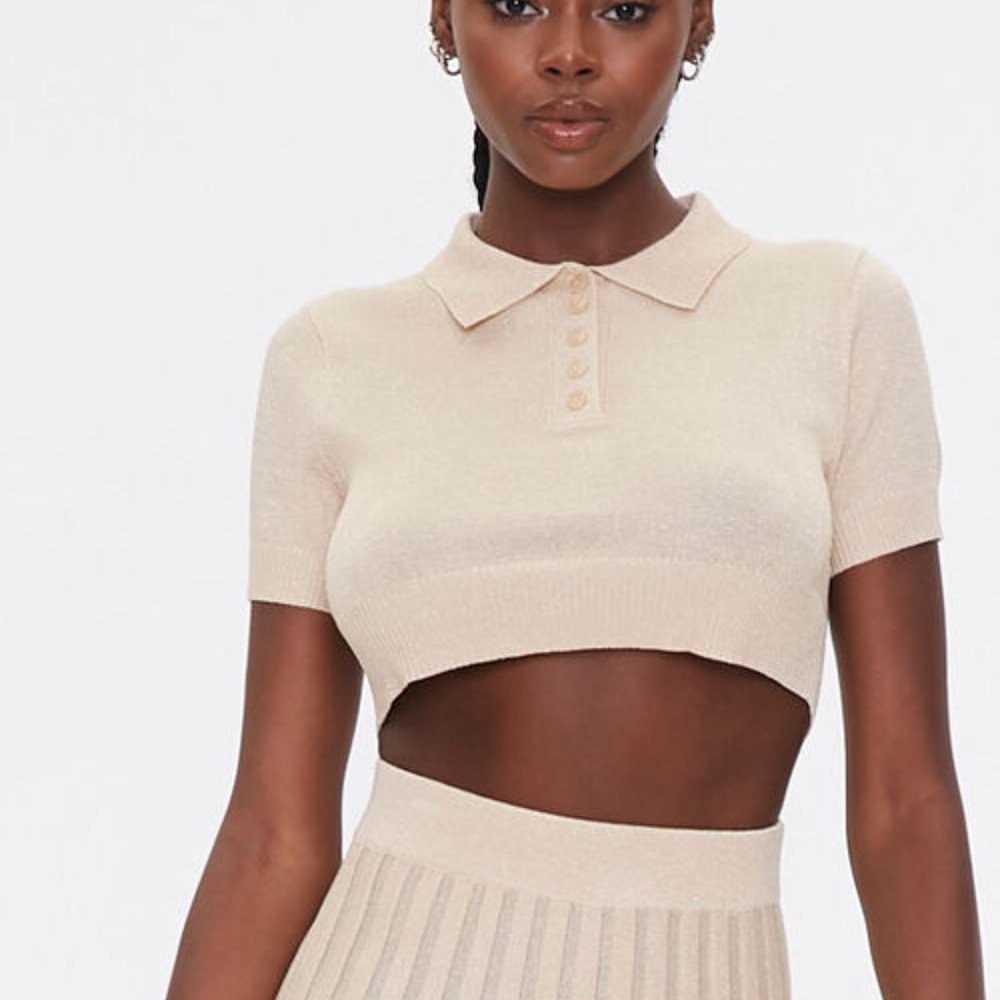 Collared Crop Top